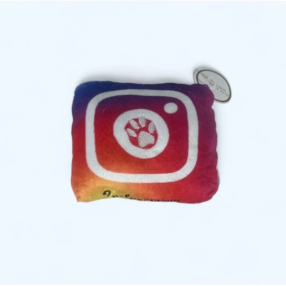 DOG TOY INSTAGRRRAM PLUSH MULTICOLORED